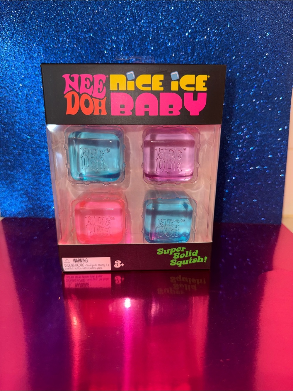 Nee doh Nice Ice Baby Colorful Squish Pack - Pink & Blue